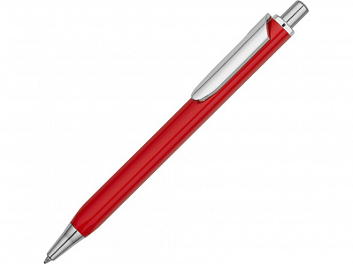 Ручка металлическая шариковая трехгранная Riddle (Красный/серебристый)