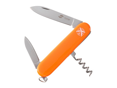 Нож перочинный, 90 мм, 4 функции (Оранжевый)