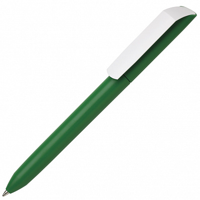 Ручка шариковая FLOW PURE с белым клипом (Зеленый)