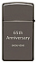 Зажигалка 65th Anniversary Zippo Slim® с покрытием Black Ice®, латунь/сталь, чёрная, 29x10x60 мм - Фото 6