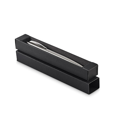 Push button pen in box (Тускло-серебряный)