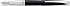 Перьевая ручка Cross ATX. Цвет - глянцевый черный/серебро. Перо - сталь, среднее - Фото 1