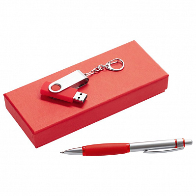 Набор Notes: ручка и флешка 8 Гб  (Красный)