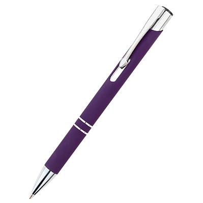 Ручка металлическая Molly софт-тач, фиолетовая (Фиолетовый)