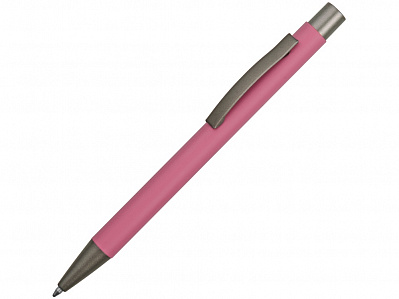 Ручка металлическая soft-touch шариковая Tender (Фуксия/серый)