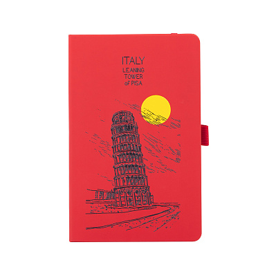 Блокнот "Парма_Torre Pisa", формат А5  (Красный)