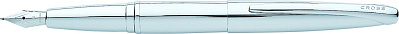 Перьевая ручка Cross ATX. Цвет - серебристый. Перо - сталь, тонкое. (Серебристый)