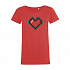 Футболка женская Pixel Heart, красная - Фото 2