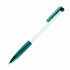 N13, ручка шариковая с грипом, пластик, белый, темно-зеленый - Фото 1