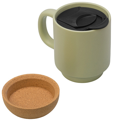 Кружка с пробковым дном и крышкой Denpasar