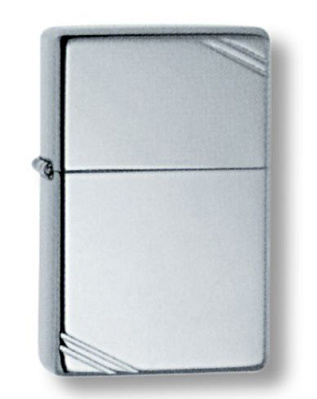 Зажигалка ZIPPO Vintage™с покрытием High Polish Chrome, латунь/сталь, серебристая, 38x13x57 мм (Серебристый)