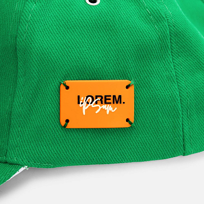 Лейбл из ПВХ Kreta, S, оранжевый неон