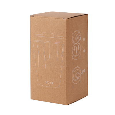 Термостакан "Calypso" 500 мл, покрытие soft touch, черный #, черный