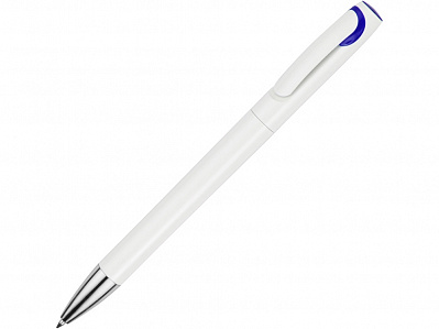 Ручка пластиковая шариковая Локи (Белый/синий/серебристый)