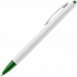 Ручка шариковая Tick, белая с зеленым - Фото 2