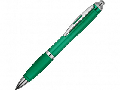 Ручка пластиковая шариковая Nash (Зеленый/серебристый)