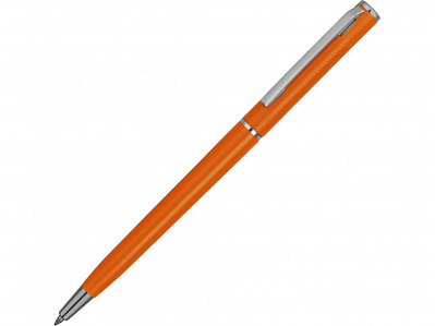 Ручка пластиковая шариковая Наварра (Оранжевый матовый/серебристый)