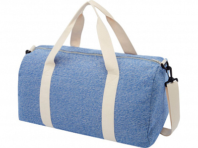 Спортивная сумка Pheebs из переработанного хлопка (Синий/натуральный)