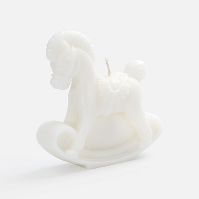 Свеча фигурная «Лошадка-качалка», желтая (Белый)