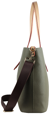 Сумка-шоппер BUGATTI Ella, оливковая, полиуретан, 47,5х12х32 см