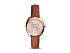 Корпус- розовое золото, циферблат- розовый, крепление- коричневый
