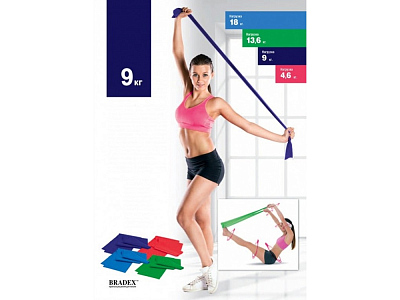 Фитнес-резинка Superelastic, нагрузка до 9 кг