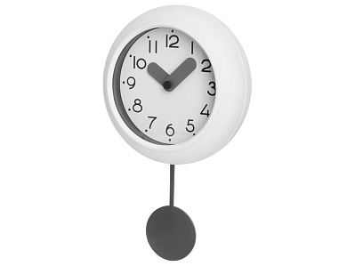 Настенные часы с маятником Pendulum (Белый, серый)