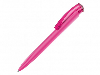 Ручка пластиковая шариковая трехгранная Trinity K transparent Gum soft-touch (Розовый)