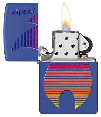 Зажигалка ZIPPO Classic с покрытием Royal Blue Matte, латунь/сталь, синяя, матовая, 38x13x57 мм