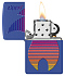 Зажигалка ZIPPO Classic с покрытием Royal Blue Matte, латунь/сталь, синяя, матовая, 38x13x57 мм - Фото 3