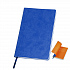 Бизнес-блокнот "Funky", 130*210 мм, синий, оранжевый форзац, мягкая обложка, блок-линейка - Фото 1