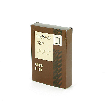 Фляга S.Quire "Охотники" 0,24 л, сталь, серебристый цвет с рисунком