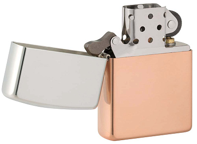 Зажигалка ZIPPO Bimetal с двойным металлическим покрытием, медь/латунь/сталь, медная, 38x13x57 мм
