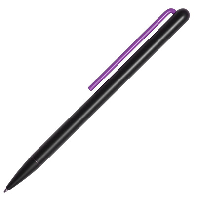 Шариковая ручка GrafeeX в чехле, черная с фиолетовым (Фиолетовый)