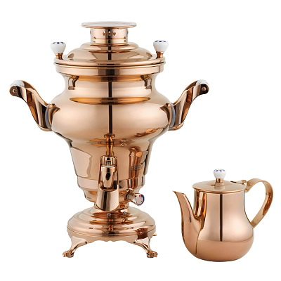 Самовар BEEM модель Rebecca, 5 литров, золотистый