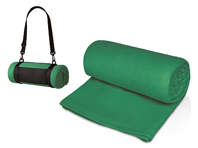 Плед Нежность с ремешком на плечо (Зеленый)