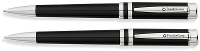 Набор FranklinCovey Freemont: шариковая ручка и карандаш 0.9мм. Цвет - черный. (Черный)