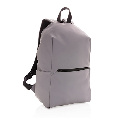 Рюкзак для ноутбука из гладкого полиуретана, 15.6" (Серый;)