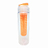 Бутылка для воды "Fruits" 700 мл с емкостью для фруктов, оранжевый - Фото 1