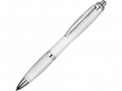 Ручка пластиковая шариковая Nash (Белый/серебристый)