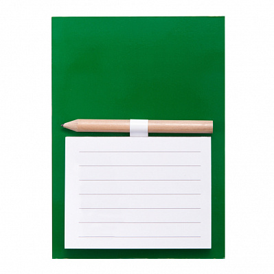 Блокнот с магнитом YAKARI, 40 листов, карандаш в комплекте , картон (Зеленый)