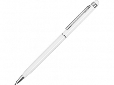 Ручка-стилус металлическая шариковая Jucy (Белый)