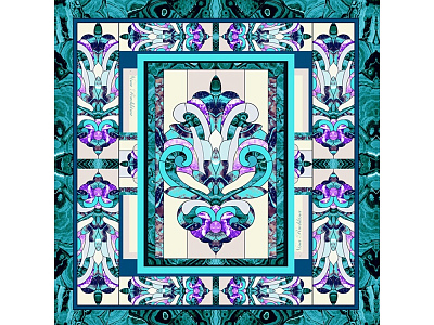 Набор: платок Каменный цветок и свеча Утонченность