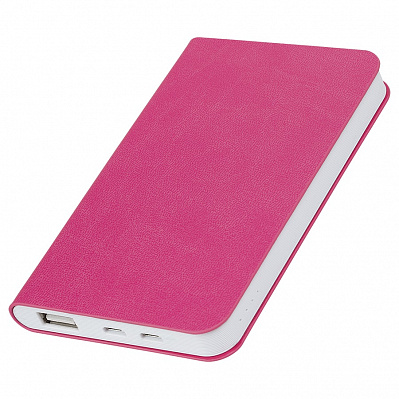 Универсальный аккумулятор "Softi" (5000mAh),розовый, 7,5х12,1х1,1см, искусственная кожа,плас (Розовый)