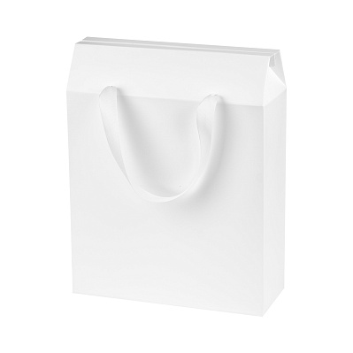 Подарочная коробка-пакет универсальная большая, белая, 295х115х372 мм (Белый)