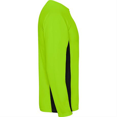 Спортивная футболка SHANGHAI L/S мужская, ФЛУОРЕСЦЕНТНЫЙ ЗЕЛЕНЫЙ/ЧЕРНЫЙ 2XL