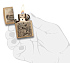 Зажигалка ZIPPO Eagles, с покрытием Brushed Brass, латунь/сталь, золотистая, матовая, 38x13x57 мм - Фото 4
