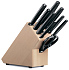 Набор из 9 столовых приборов VICTORINOX: 6 ножей, вилка д/мяса, ножницы, мусат, в буковой подставке - Фото 1