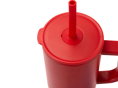 Герметичная термокружка Brady с силиконовой трубочкой, переработанная сталь, 900 мл