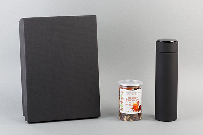 Набор подарочный "Pleasure": термос "Бостон next", специи, черный